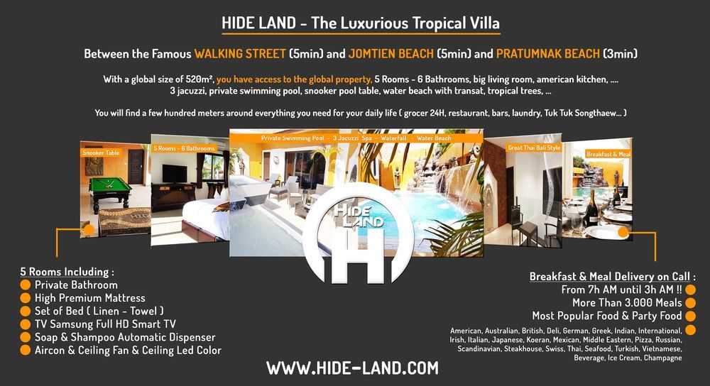 Hideland - The Luxury Tropical Villa باتايا المظهر الخارجي الصورة